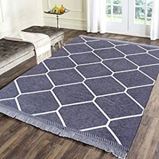 Zesture Bring Home Area Rug (Grey, Chenille, 4.5 x 6 Feet) at Rs.599